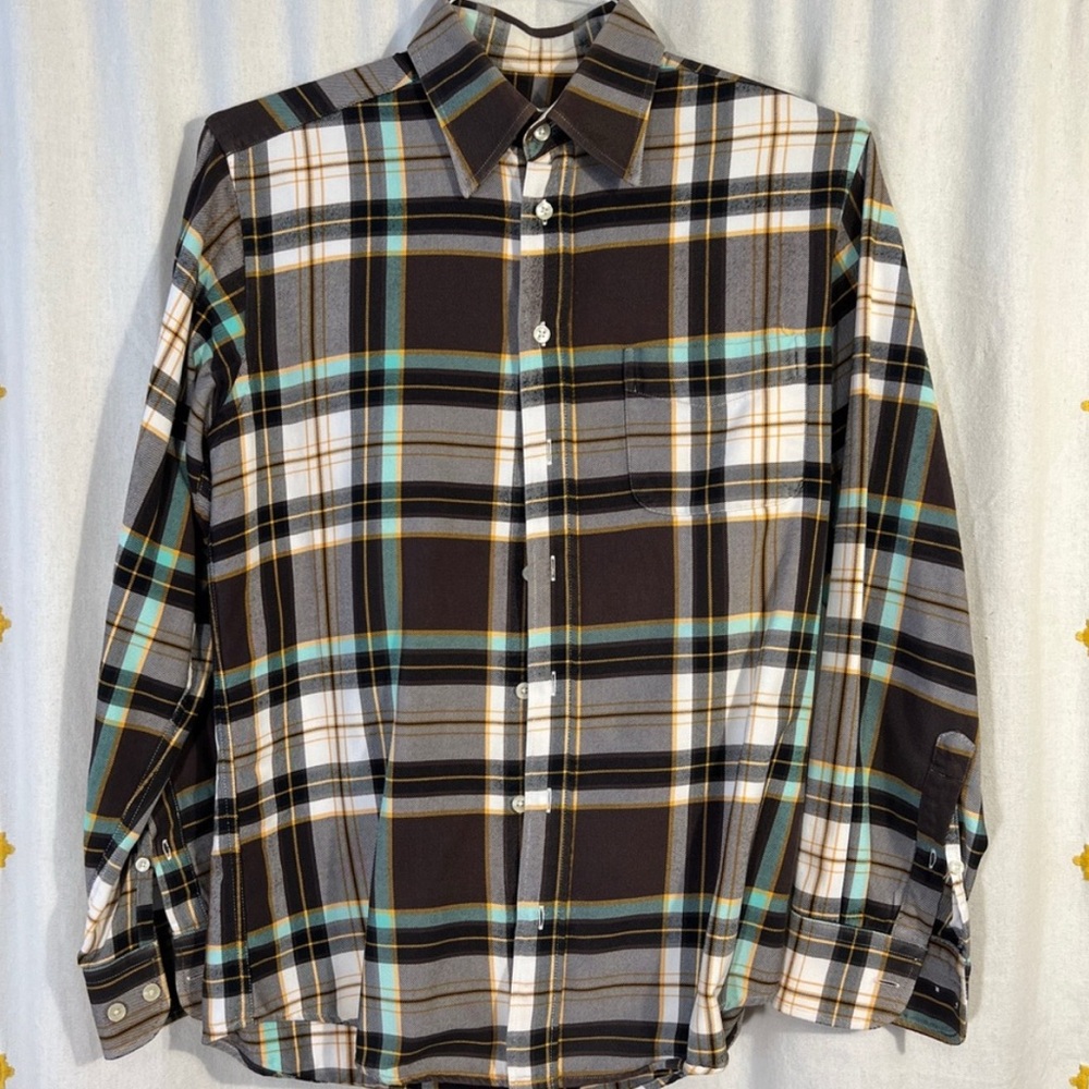 Burberry Button Down Plaid‎ Shirt Men S